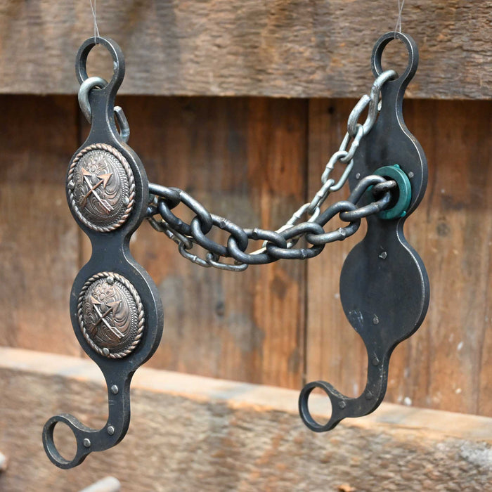 Paul Petska Chain Bit w/Copper Arrow Conchos