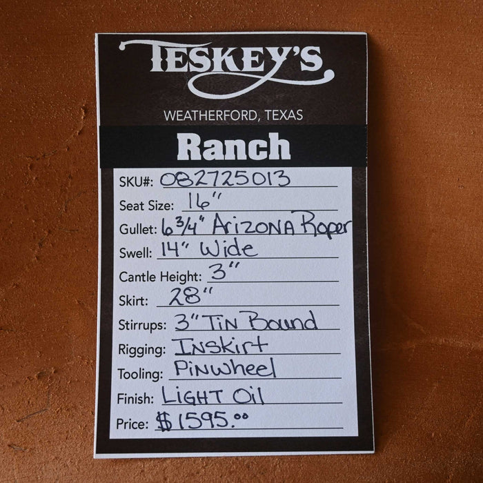16" TESKEY'S RANCH SADDLE