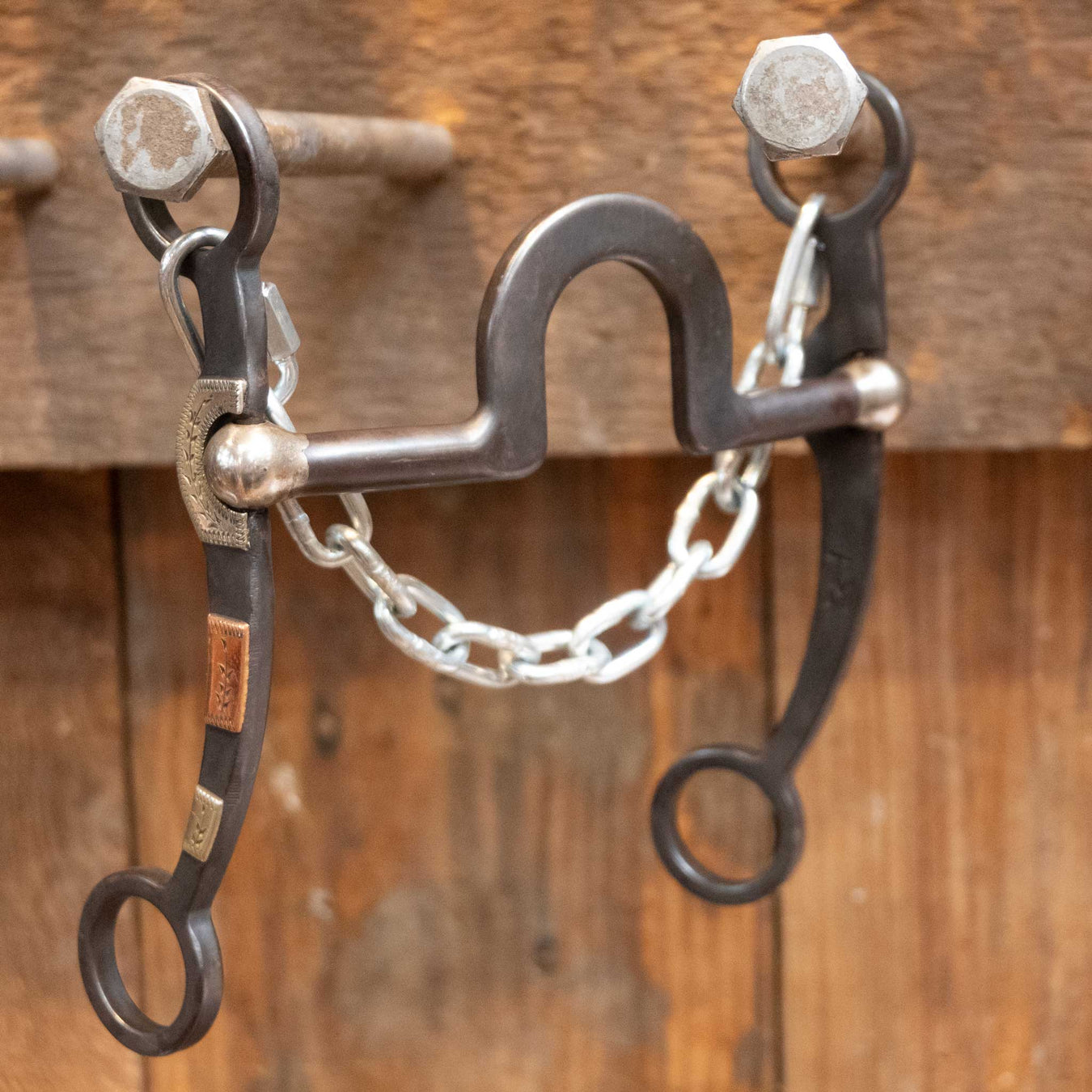 Tristan Mahoney Silver Mounted Solid Port Bit Tack - Bits Tristan Mahoney