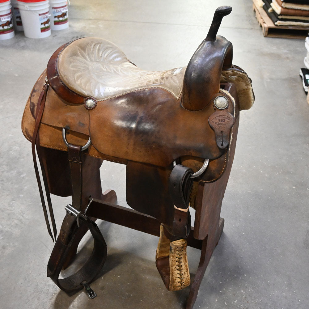 17" USED MC LELLAND CUTTING SADDLE Saddles McLelland