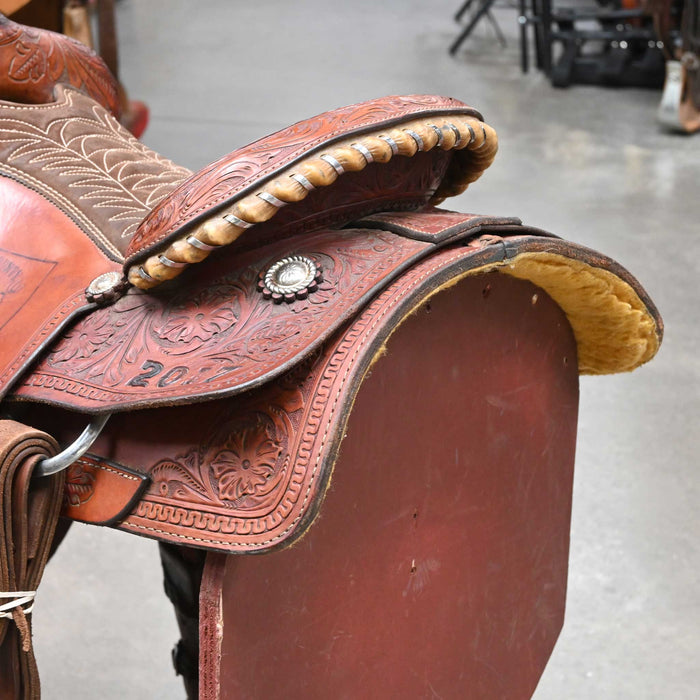 15.5" USED CORRIENTE TEAM ROPING SADDLE
