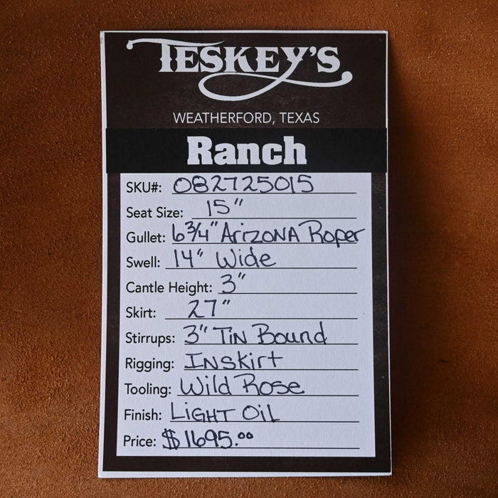 15" TESKEY'S RANCH SADDLE