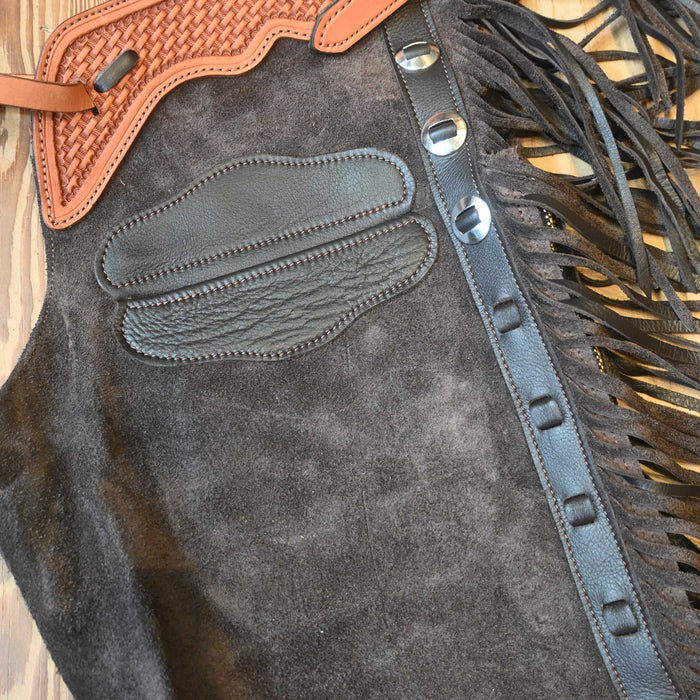 Teskey's Large Roughout Brown Shotgun Chaps 2376