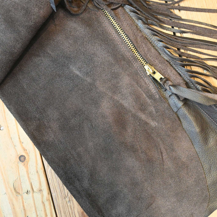 Teskey's Large Roughout Brown Shotgun Chaps 2376