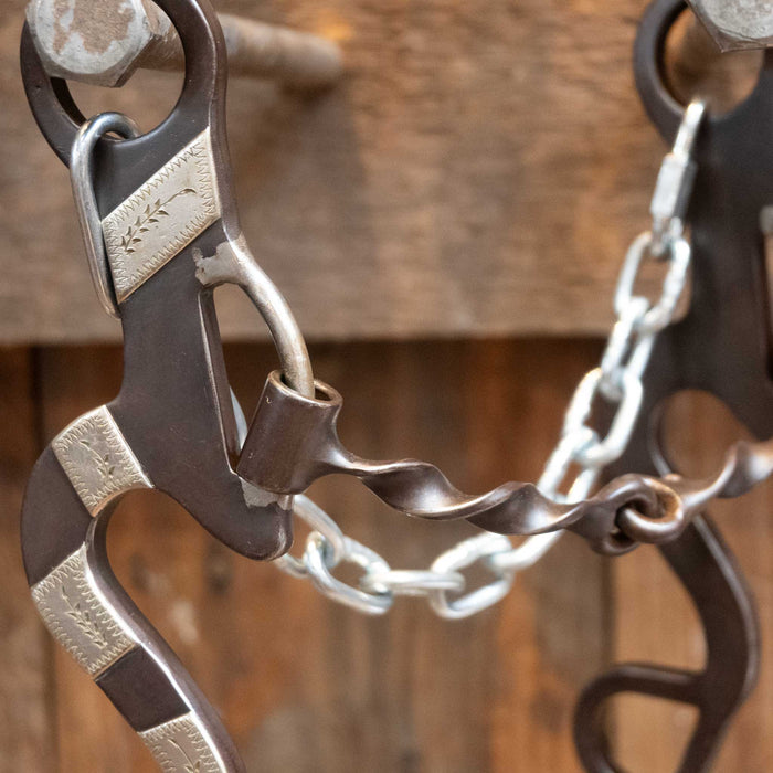 Tristan Mahoney Silver Mounted Slow Twist Snaffle Gag Bit 2212