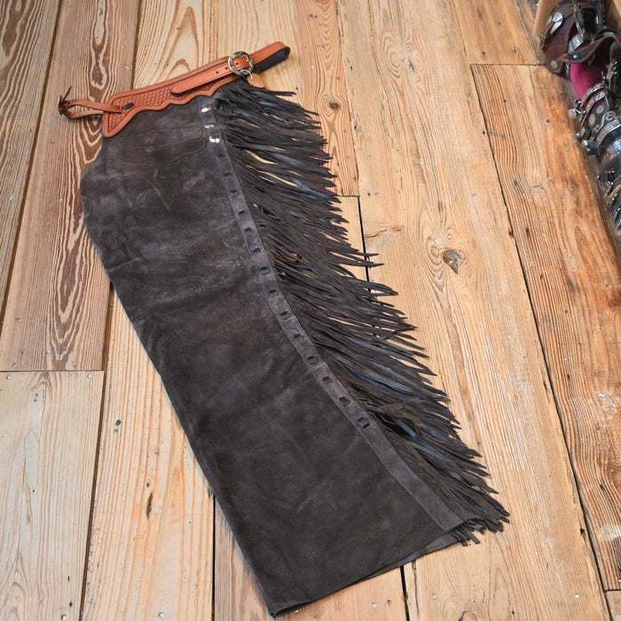 Teskey's Large Roughout Dark Brown Shotgun Chaps 2377