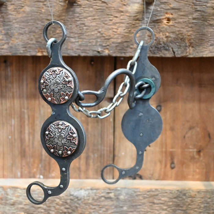 Paul Petska Ported Chain Bit w/Silver Star Conchos