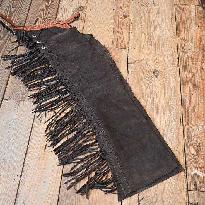 Teskey's Large Roughout Dark Brown Shotgun Chaps 2377