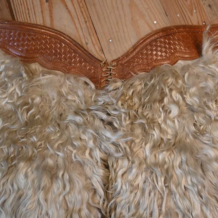 Vintage N. Porter Rare White Angora Woolie Chaps