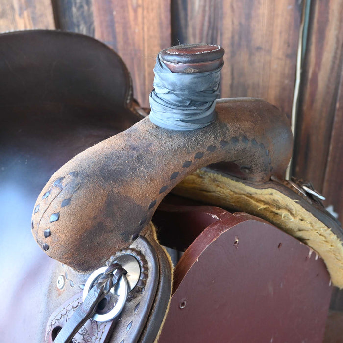 14" USED TESKEY'S RANCH CUTTER SADDLE