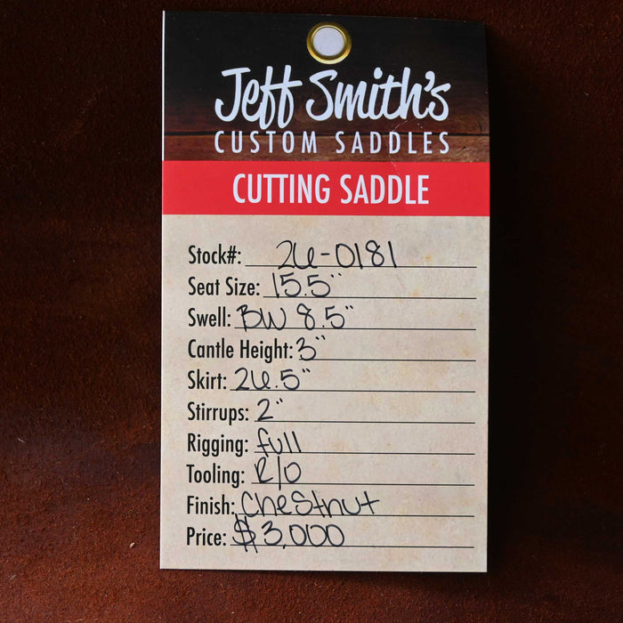 15.5" JEFF SMITH BUSTER WELCH CUTTING SADDLE Saddles - New Jeff Smith