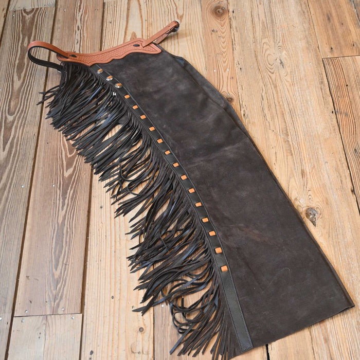 Teskey's Large Roughout Dark Brown Shotgun Chaps 2378