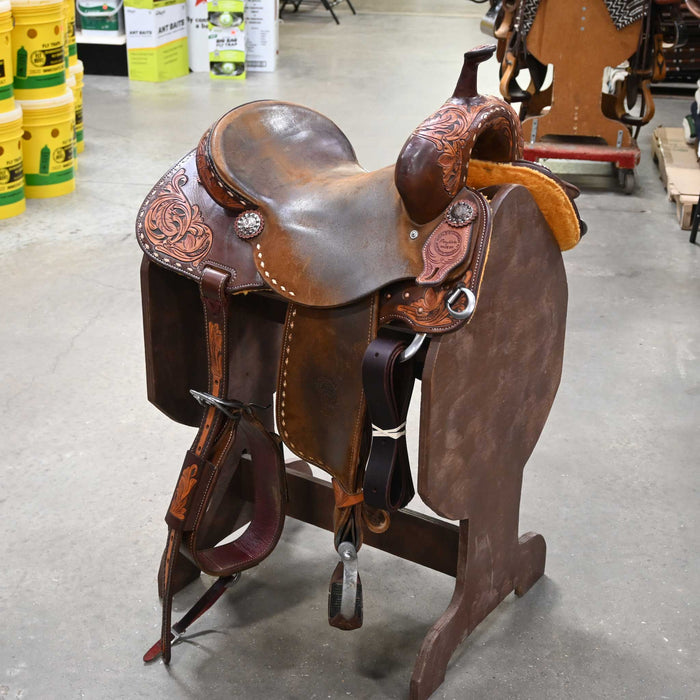 15" USED JEFF SMITH MARY WALKER BARREL SADDLE Saddles - Used Jeff Smith