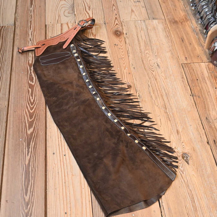 Teskey's Large Roughout Dark Brown Shotgun Chaps 2379
