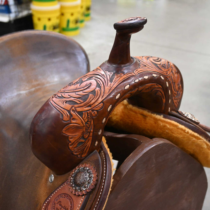 15" USED JEFF SMITH MARY WALKER BARREL SADDLE Saddles - Used Jeff Smith