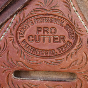 15.5 USED TESKEY'S PRO CUTTER RANCH CUTTER Saddles Teskey's Saddlery