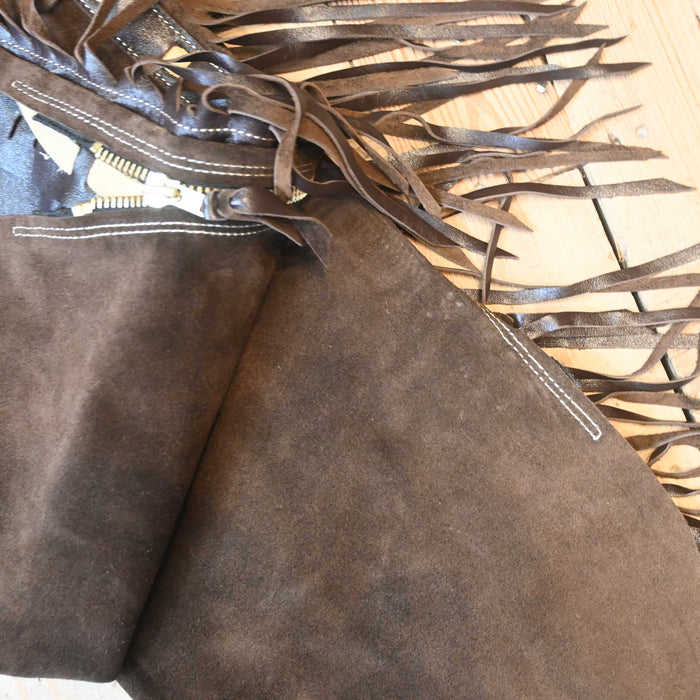 Teskey's Large Roughout Dark Brown Shotgun Chaps 2379