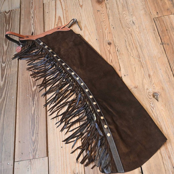 Teskey's Large Roughout Dark Brown Shotgun Chaps 2379