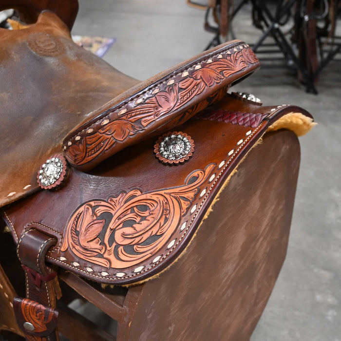 15" USED JEFF SMITH MARY WALKER BARREL SADDLE Saddles - Used Jeff Smith