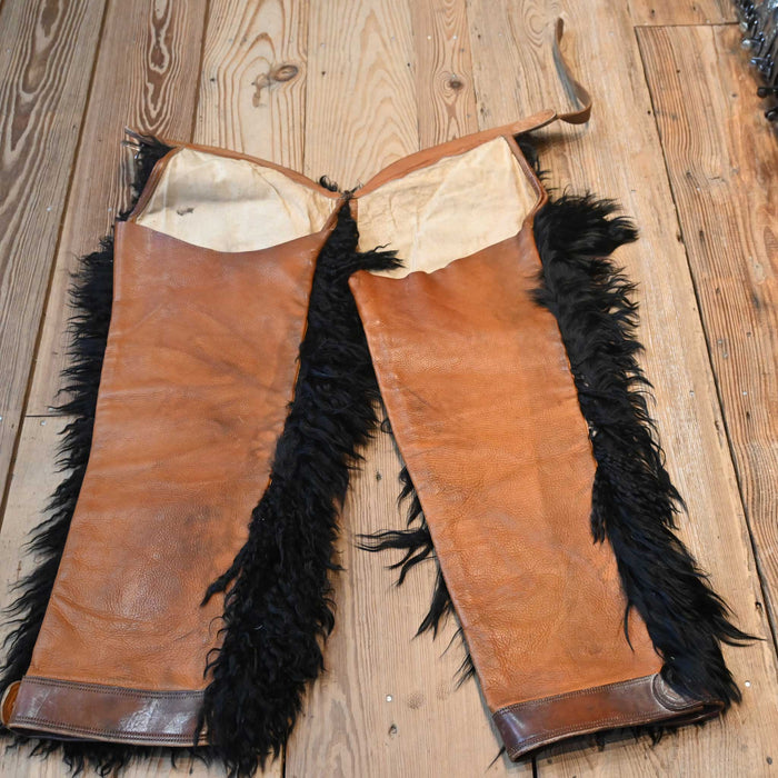 Early Angora Woolie Shotgun Chaps w/ Slit Pockets Collectibles MISC