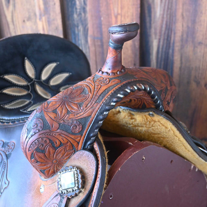 13" USED DOUBLE J LYNN MCKENZIE BARREL SADDLE