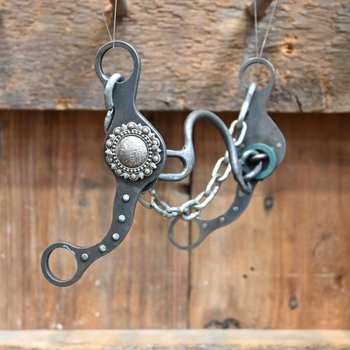 Paul Petska Ported Chain Bit w/Classic Silver Concho