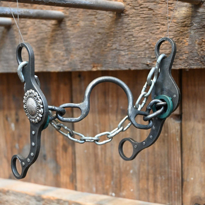 Paul Petska Ported Chain Bit w/Classic Silver Concho