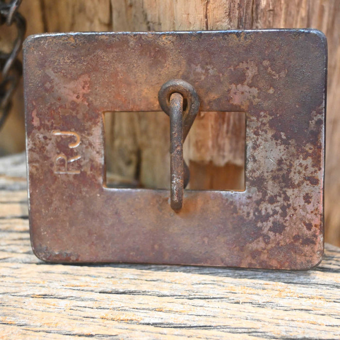 Handmade "RJ" Copper Mounted Belt Buckle