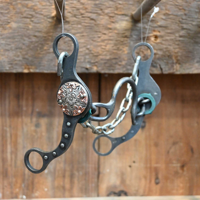 Paul Petska Ported Chain Bit w/Silver Star Concho