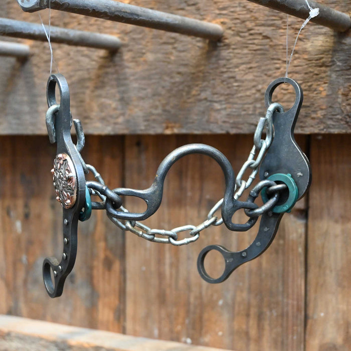 Paul Petska Ported Chain Bit w/Silver Star Concho