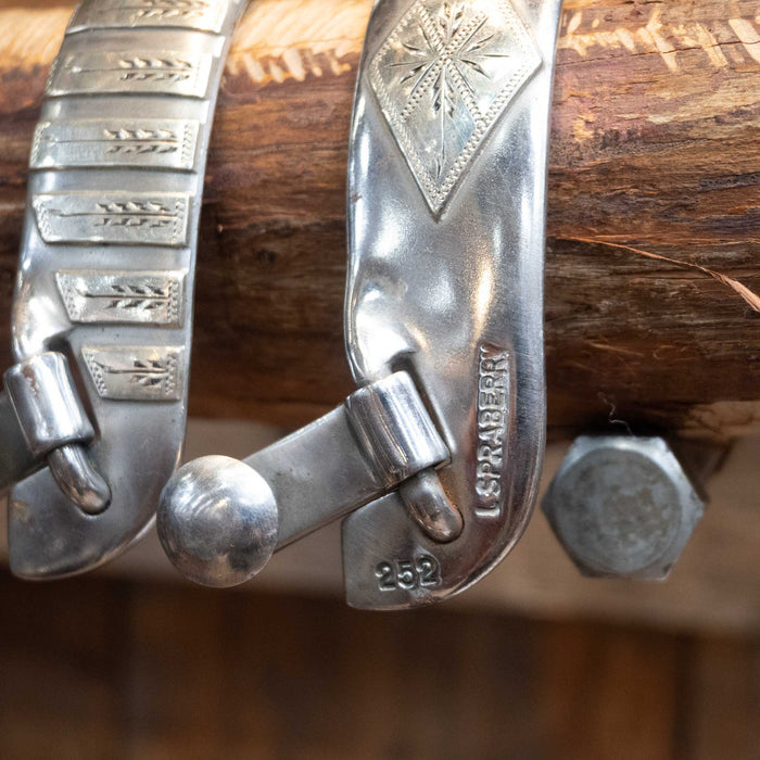 L. Spraberry Silver Mounted 6Pt. Spurs