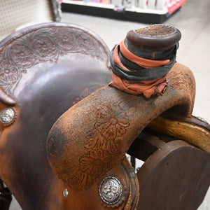 14" USED RELENTLESS ROPING SADDLE Saddles RELENTLESS   