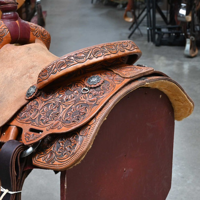 14" USED NRS CALF ROPING SADDLE