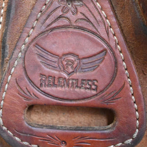 14" USED RELENTLESS ROPING SADDLE Saddles RELENTLESS   