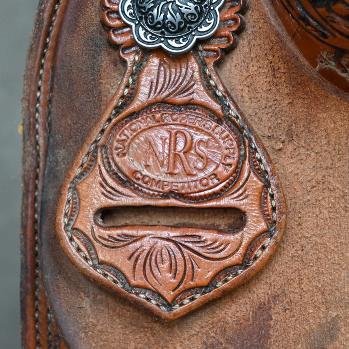 14" USED NRS CALF ROPING SADDLE