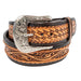 Men's Tapered Basket Weave Floral Belt MEN - Accessories - Belts & Suspenders Western Fashion Accessories   