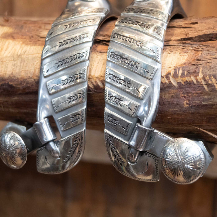 L. Spraberry Silver Mounted 6Pt. Spurs
