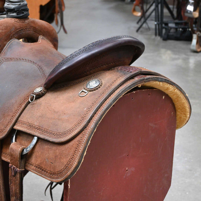 14" USED MARTIN TEAM ROPING SADDLE