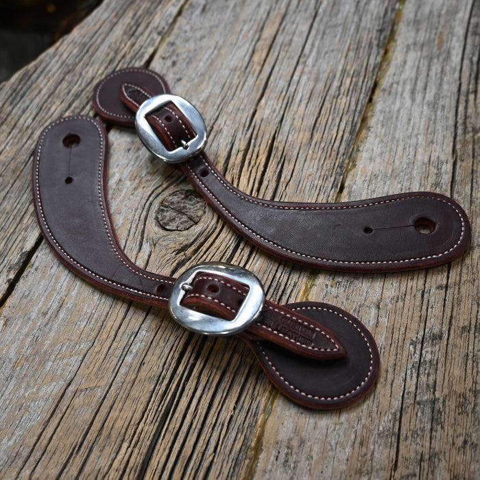Handmade Ross Bullinger Burgundy Spur Straps RB093