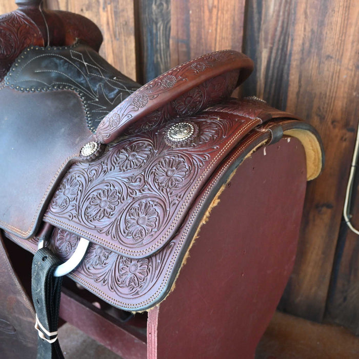 13.5" USED CACTUS RELENTLESS CALF ROPING SADDLE