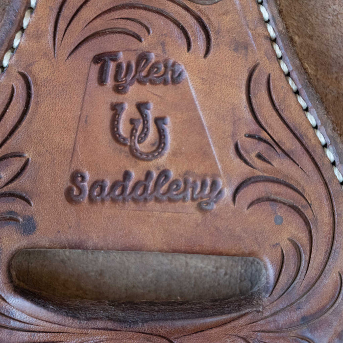 14" USED TYLER TEAM ROPING SADDLE
