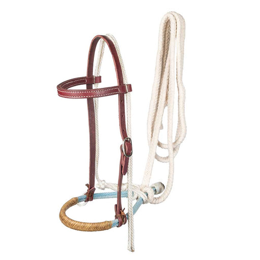 Teskeys Rawhide Breaking Hackamore Tack - Training Teskey's Latigo  