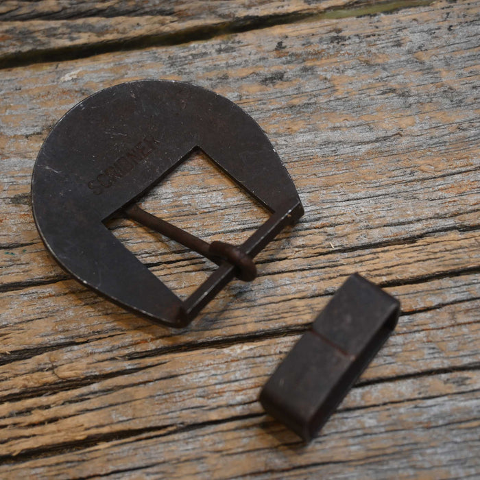 1" Scribner 2pc Silver Mounted Buckle