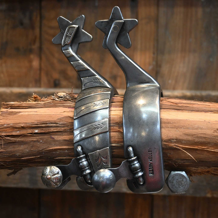 Kerry Kelley Silver Mounted 5pt. Spurs