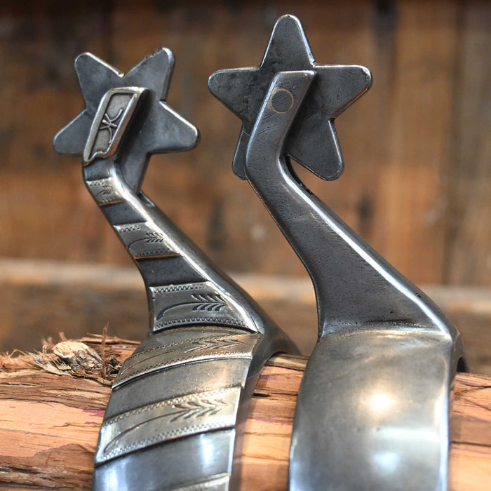 Kerry Kelley Silver Mounted 5pt. Spurs