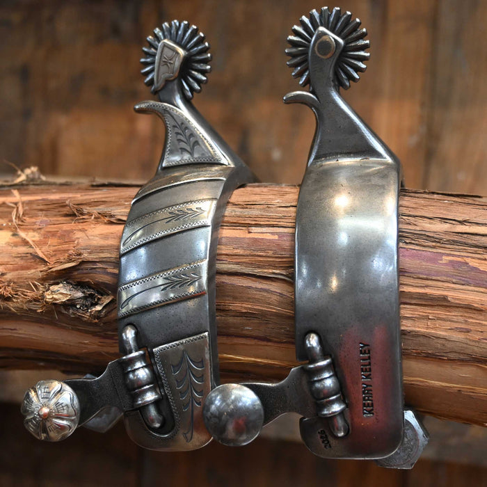 Kerry Kelley Silver Mounted Bars 21pt. Spurs