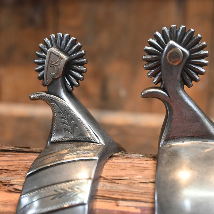 Kerry Kelley Silver Mounted Bars 21pt. Spurs