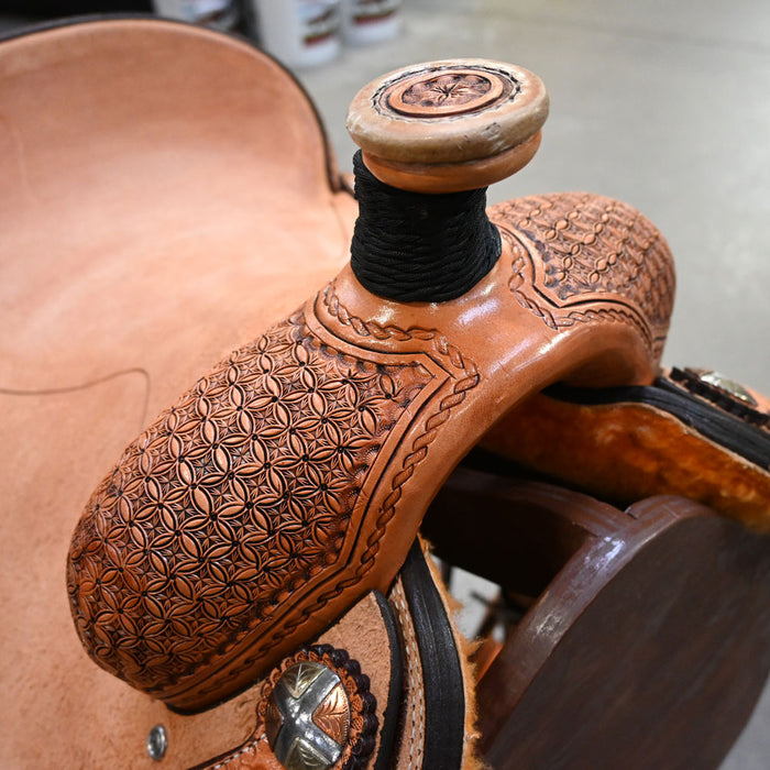 14" TESKEY'S TEAM ROPING SADDLE Saddles - New Teskey's Saddlery