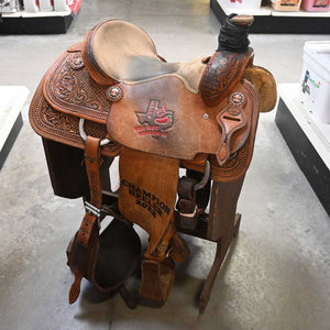 14.5" USED TESKEY'S ROPING SADDLE Saddles TESKEY'S SADDLERY LLC   