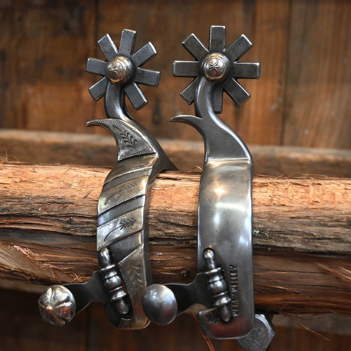 Kerry Kelley Women's Silver Mounted Bars 8pt. Spurs